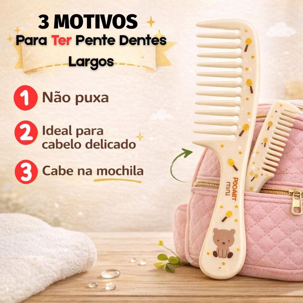 Pente Dentes Largos Infantil Proart Mini Pmp01b Amarelo 5