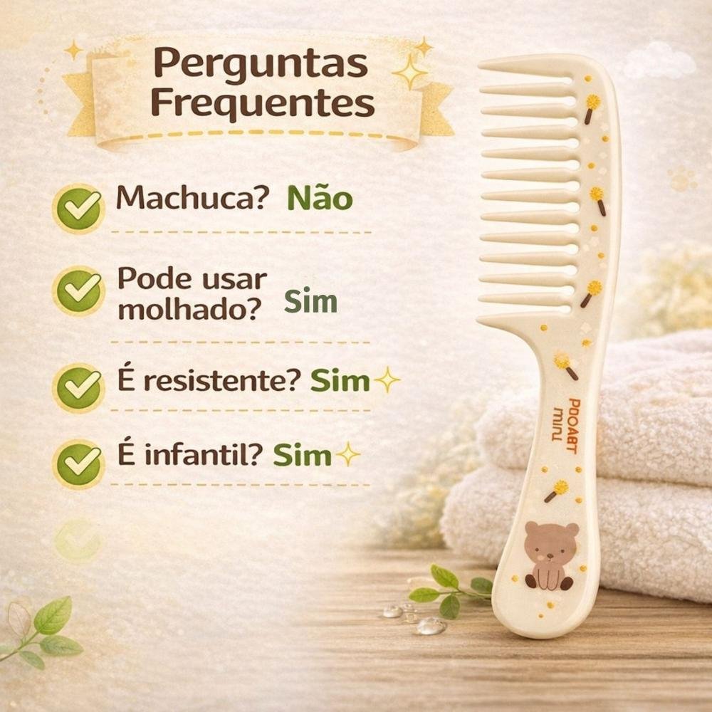 Pente Dentes Largos Infantil Proart Mini Pmp01b Amarelo 7