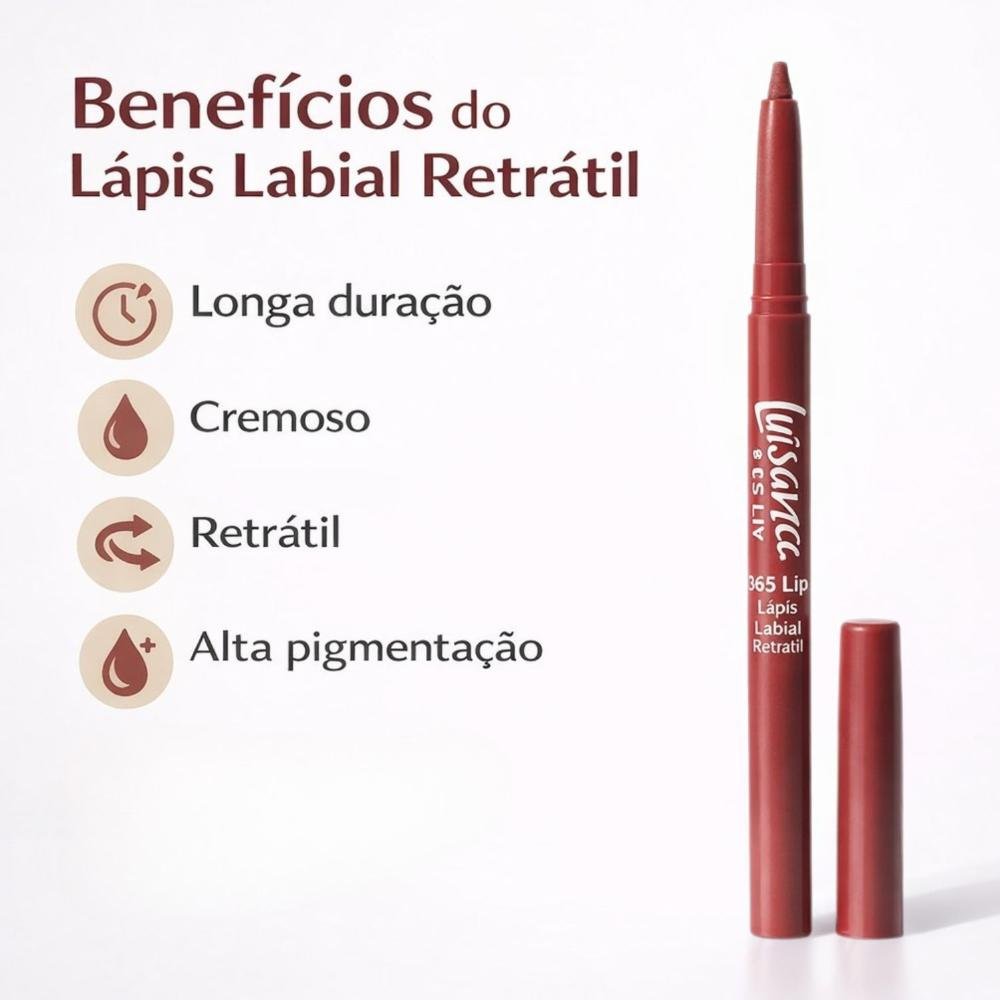 Lápis Labial Retrátil Luisance 365 Lip Malva 0,24g L5245 Malva 2