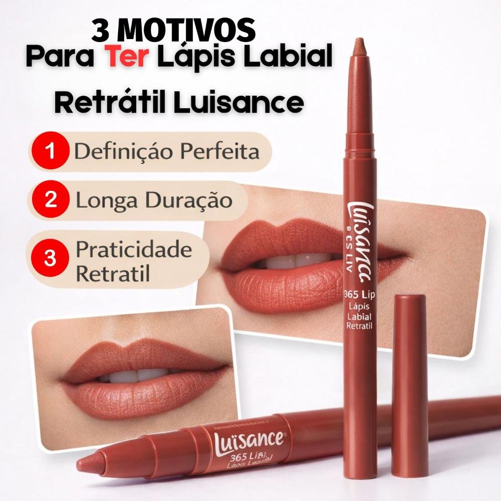 Lápis Labial Retrátil Luisance 365 Lip Malva 0,24g L5245 Malva 5