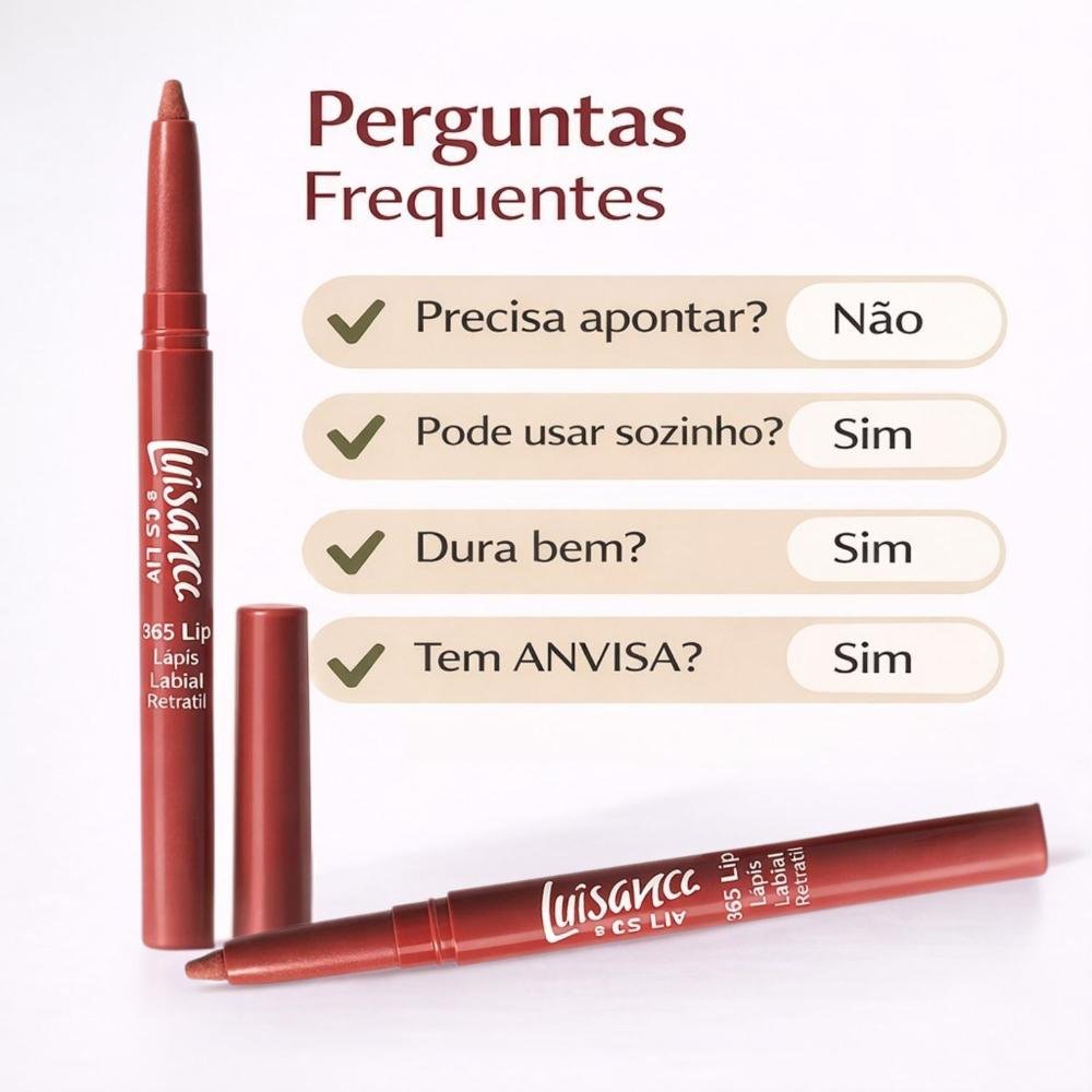 Lápis Labial Retrátil Luisance 365 Lip Malva 0,24g L5245 Malva 7