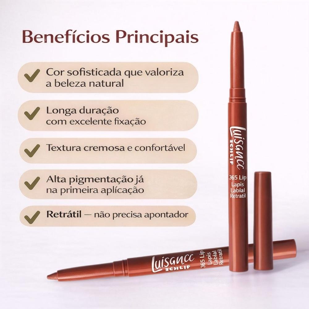 Lápis Labial Retrátil Luisance 365 Lip Mocha 0,24g L5246 Mocha 2