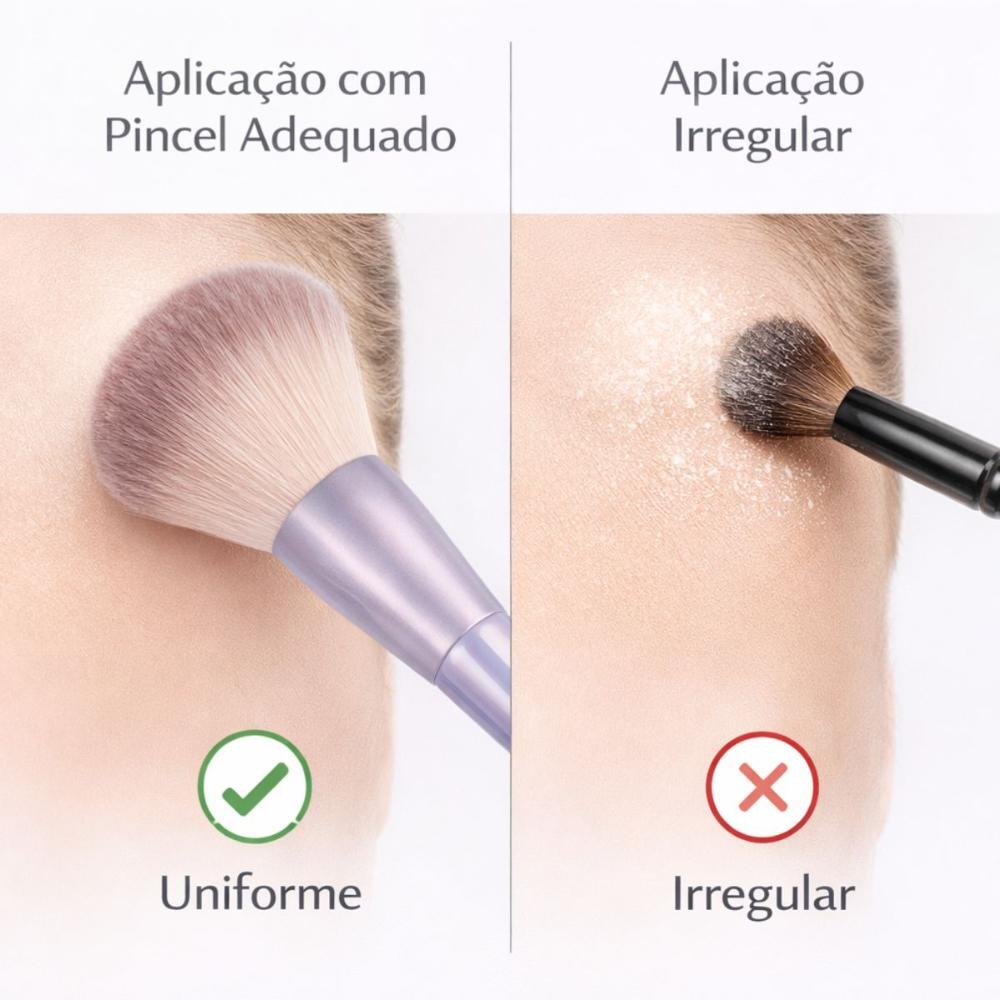 Pincel Para Pó Ruby Rose Hb-Hof1 Lilás 4