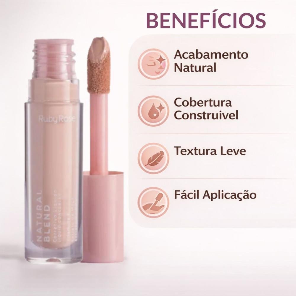 Corretivo Líquido Ruby Rose Natural Blend C40 Hb-m600-4 Cor C40 3