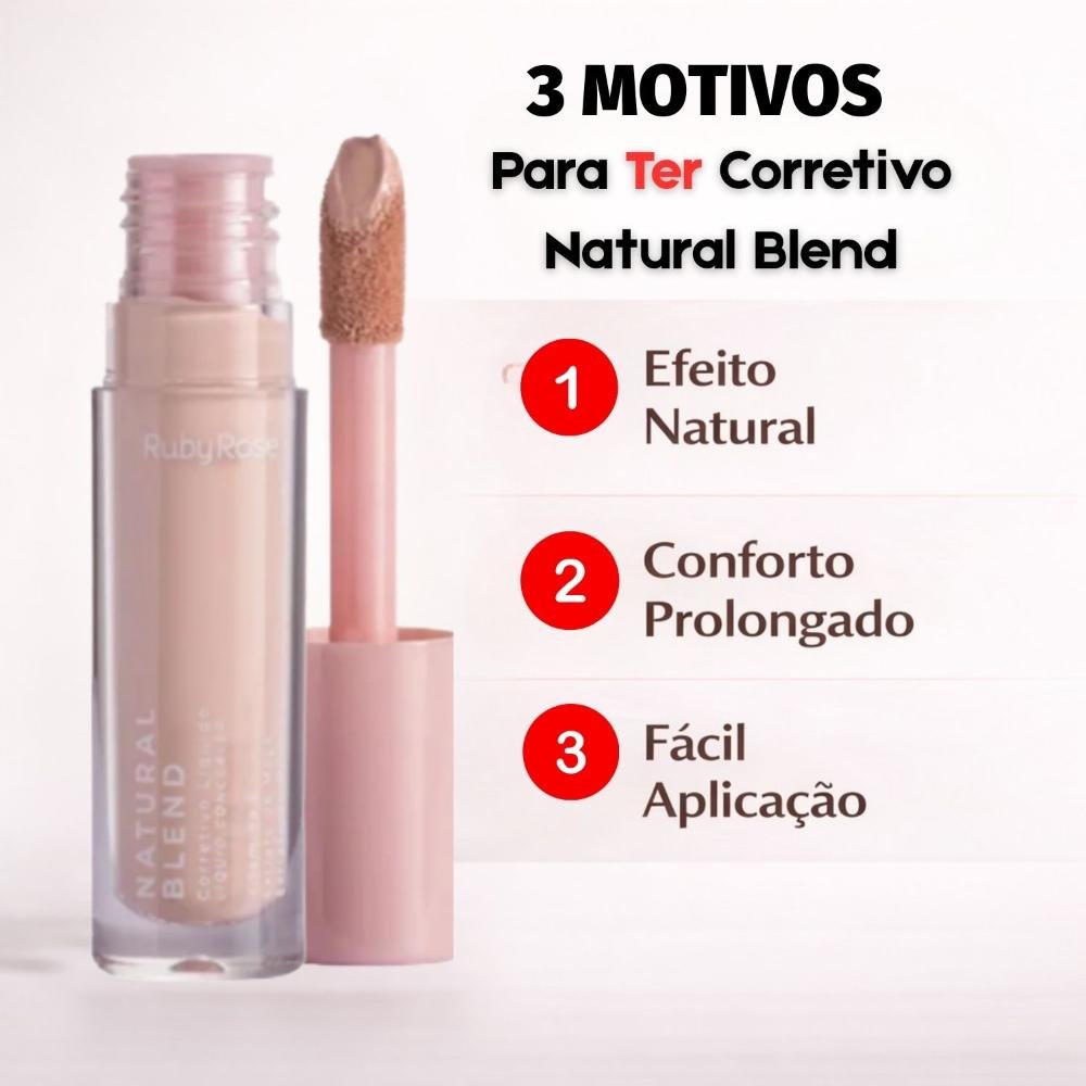Corretivo Líquido Ruby Rose Natural Blend C40 Hb-m600-4 Cor C40 5