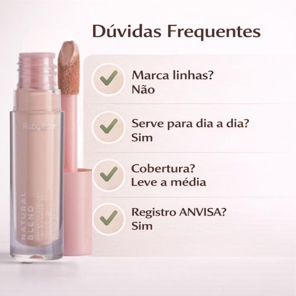 Corretivo Líquido Ruby Rose Natural Blend C40 Hb-m600-4 Cor C40 7