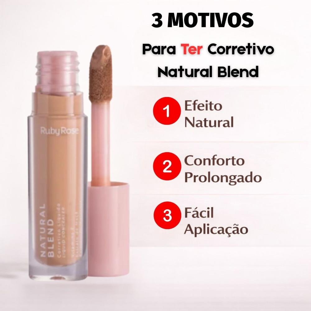 Corretivo Líquido Ruby Rose Natural Blend C60 Hb-m600-6 Cor C60 5