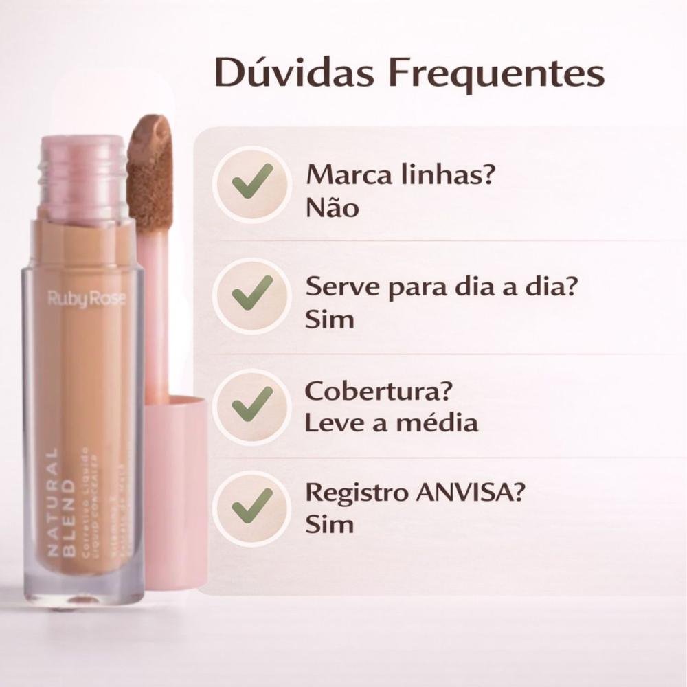 Corretivo Líquido Ruby Rose Natural Blend C60 Hb-m600-6 Cor C60 7
