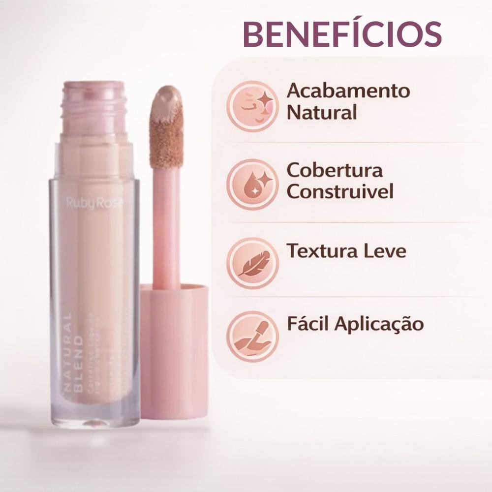Corretivo Líquido Ruby Rose Natural Blend C20 Hb-m600-2 Cor C20 3