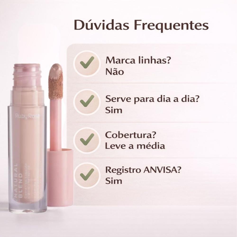 Corretivo Líquido Ruby Rose Natural Blend C20 Hb-m600-2 Cor C20 7