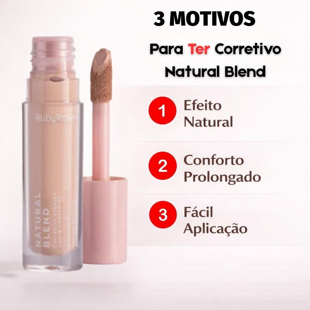 Corretivo Líquido Ruby Rose Natural Blend C50 Hb-m600-5 Cor C50 5