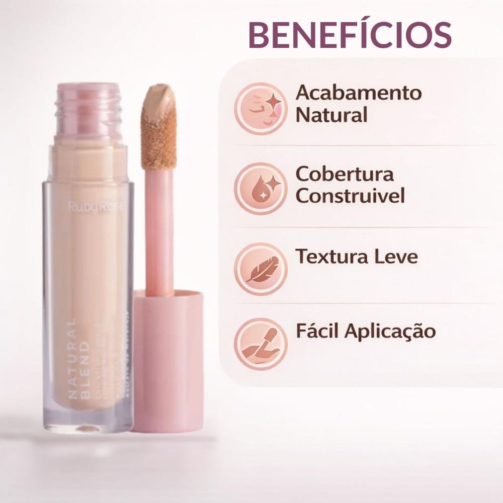 Corretivo Líquido Ruby Rose Natural Blend C30 Hb-m600-3 Cor C30 3
