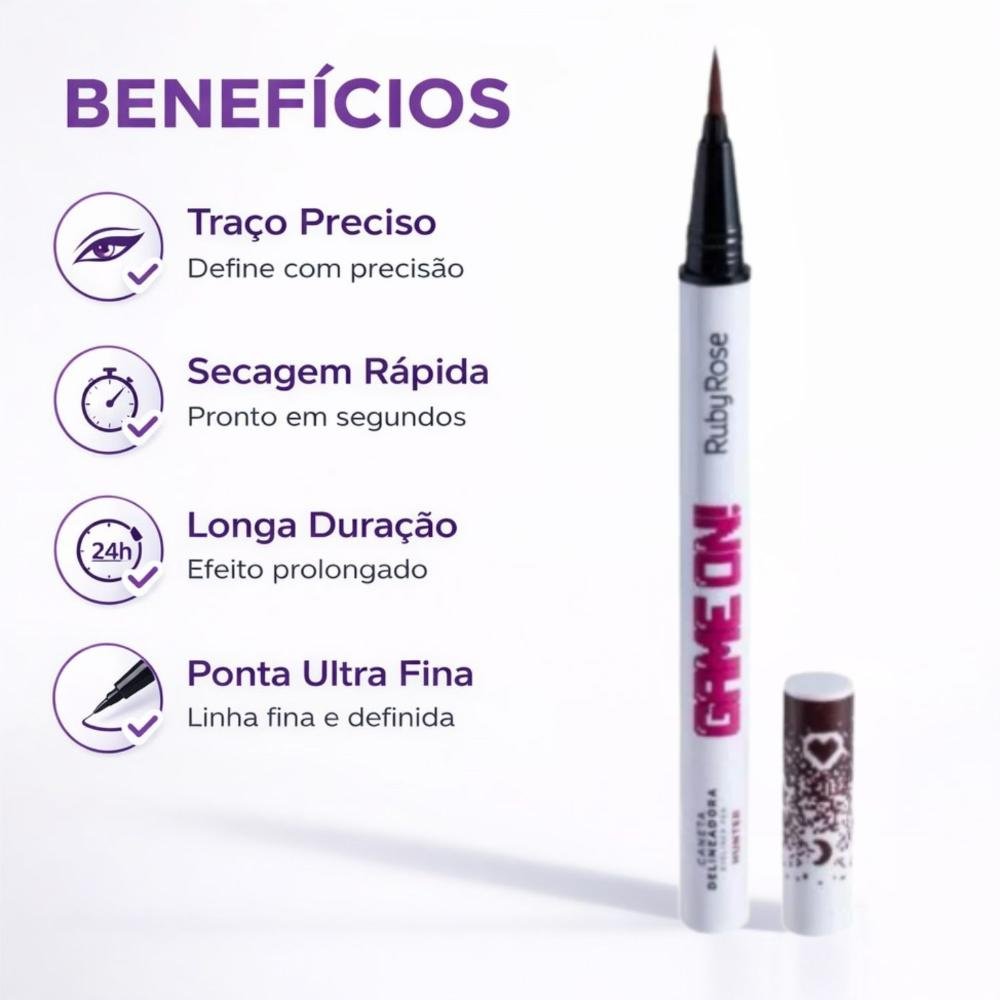 Caneta Delineadora Ruby Rose Game On Hunter Hb-2201-6