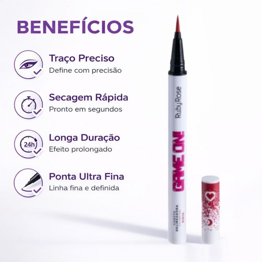 Caneta Delineadora Ruby Rose Game On Ninja Hb-2201-5 On Ninja 2