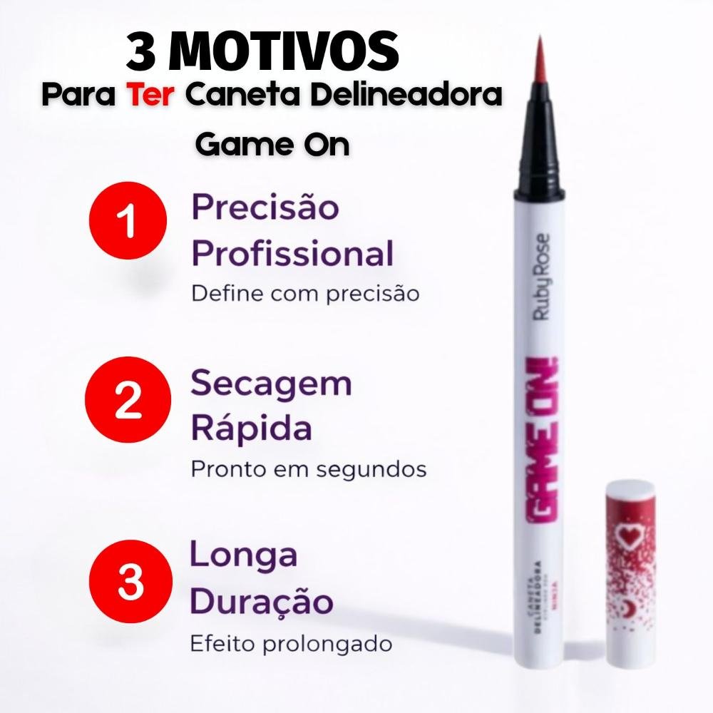 Caneta Delineadora Ruby Rose Game On Ninja Hb-2201-5 On Ninja 5