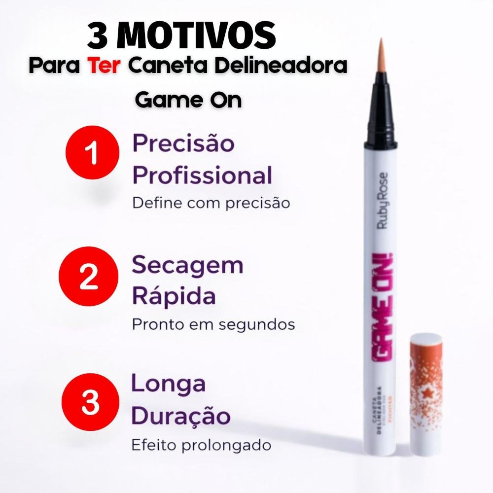 Caneta Delineadora Ruby Rose Game On Fighter Hb-2201-4 On Fighter 5