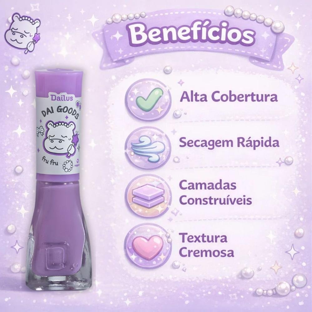 Esmalte Cremoso Dailus Dai Goods Fru Fru 8ml Fru Fru 2