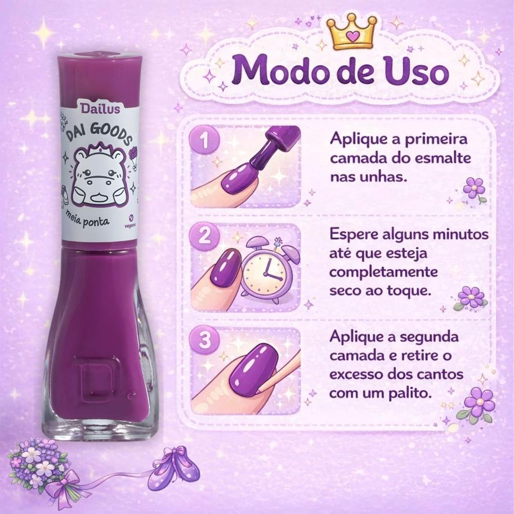 Esmalte Cremoso Dailus Dai Goods Meia Ponta 8ml Meia Ponta 7
