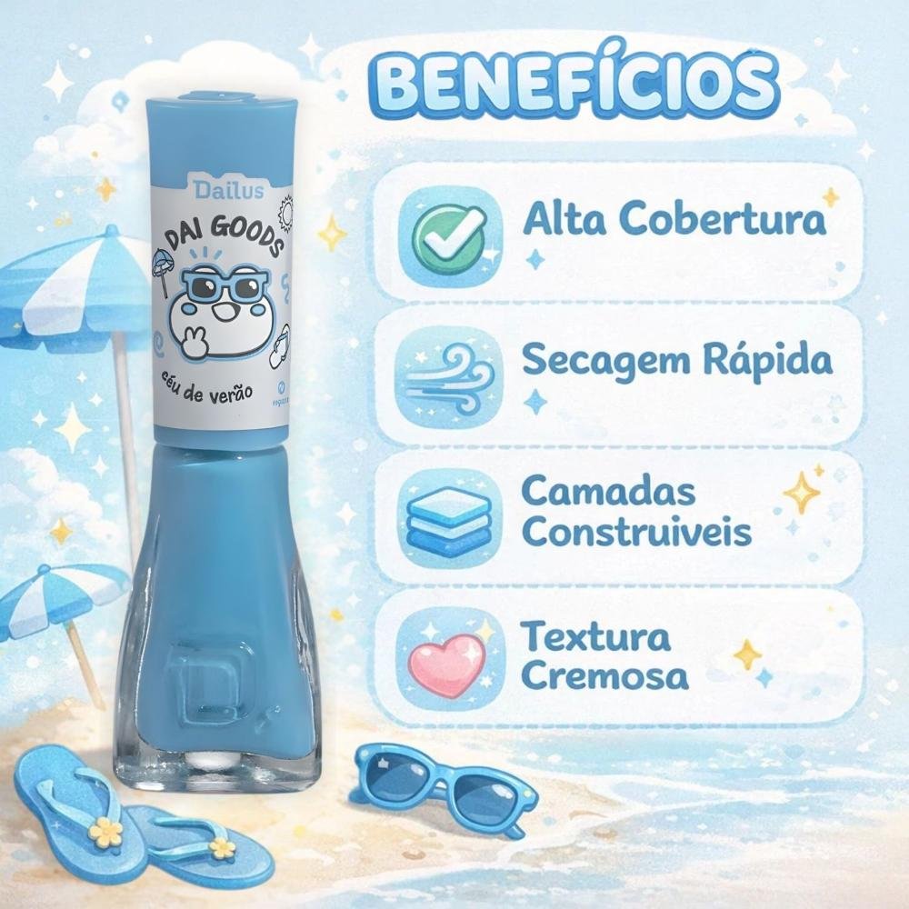 Esmalte Cremoso Dailus Dai Goods Céu De Verão 8ml Céu De Verão 2
