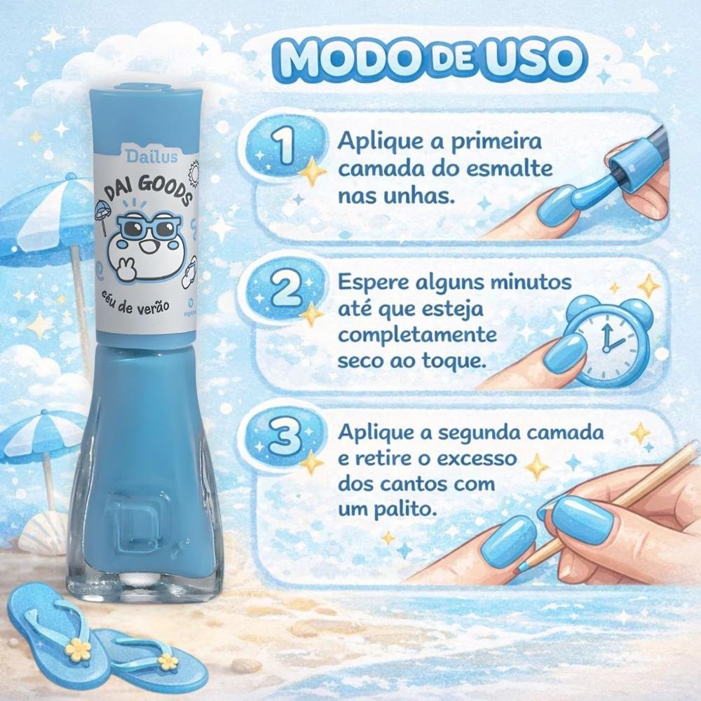 Esmalte Cremoso Dailus Dai Goods Céu De Verão 8ml Céu De Verão 7