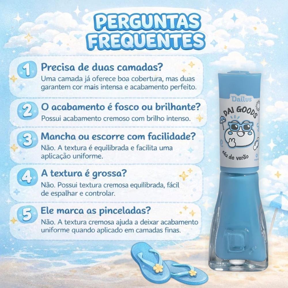 Esmalte Cremoso Dailus Dai Goods Céu De Verão 8ml Céu De Verão 8