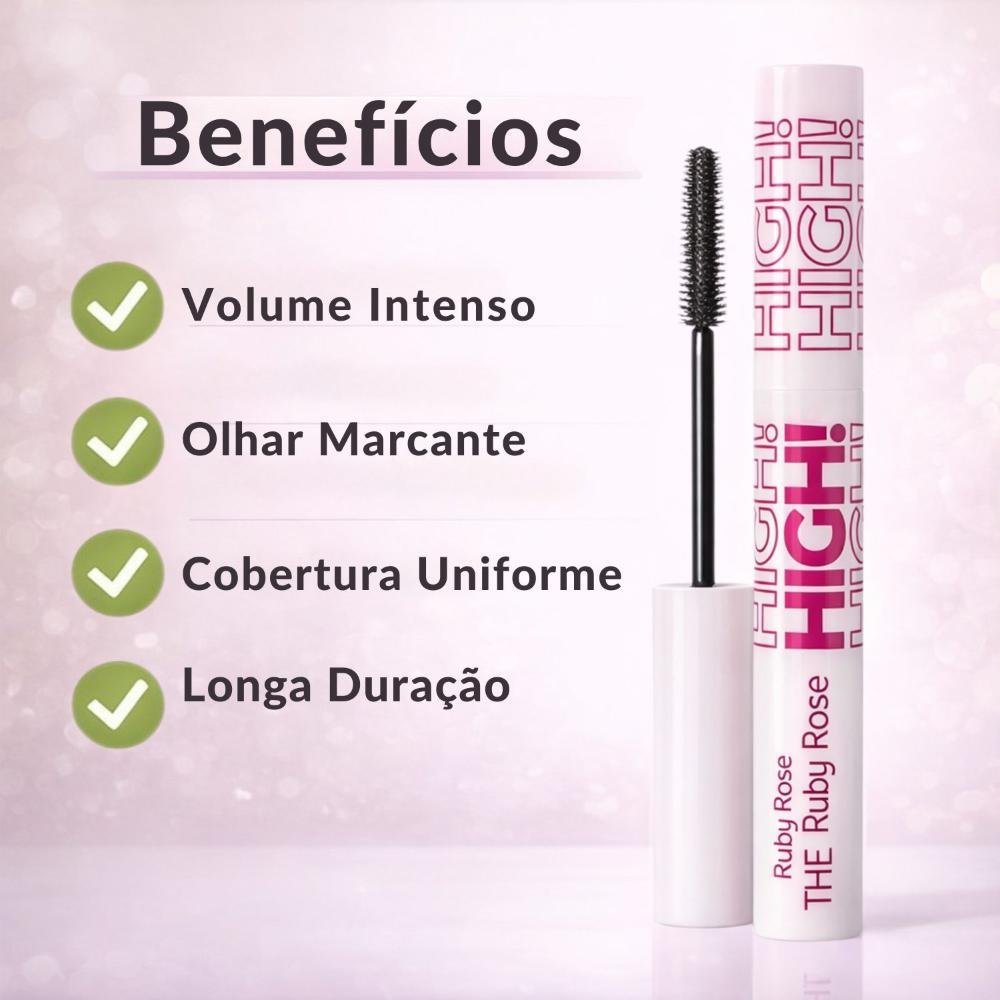 Máscara Para Cílios Ruby Rose The Lash, High! Volume Intenso hb-e2007 Preto 2