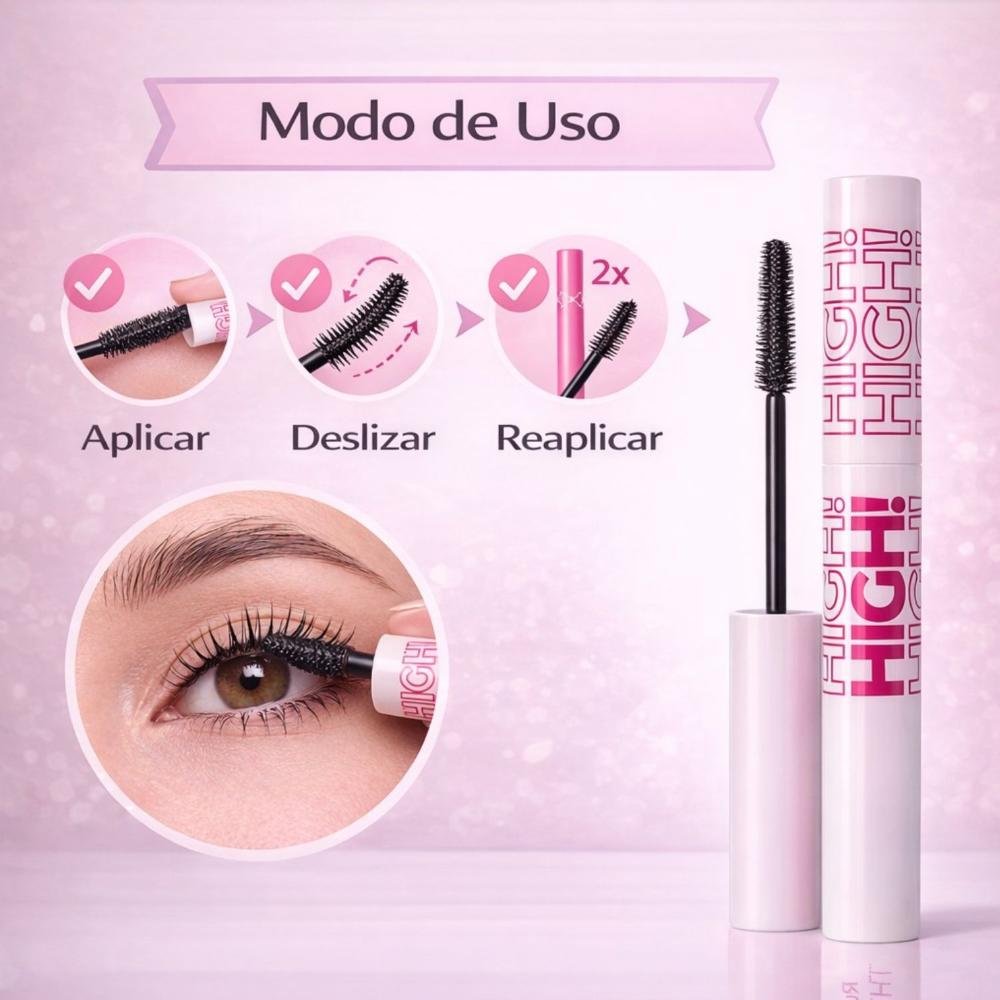 Máscara Para Cílios Ruby Rose The Lash, High! Volume Intenso hb-e2007 Preto 6