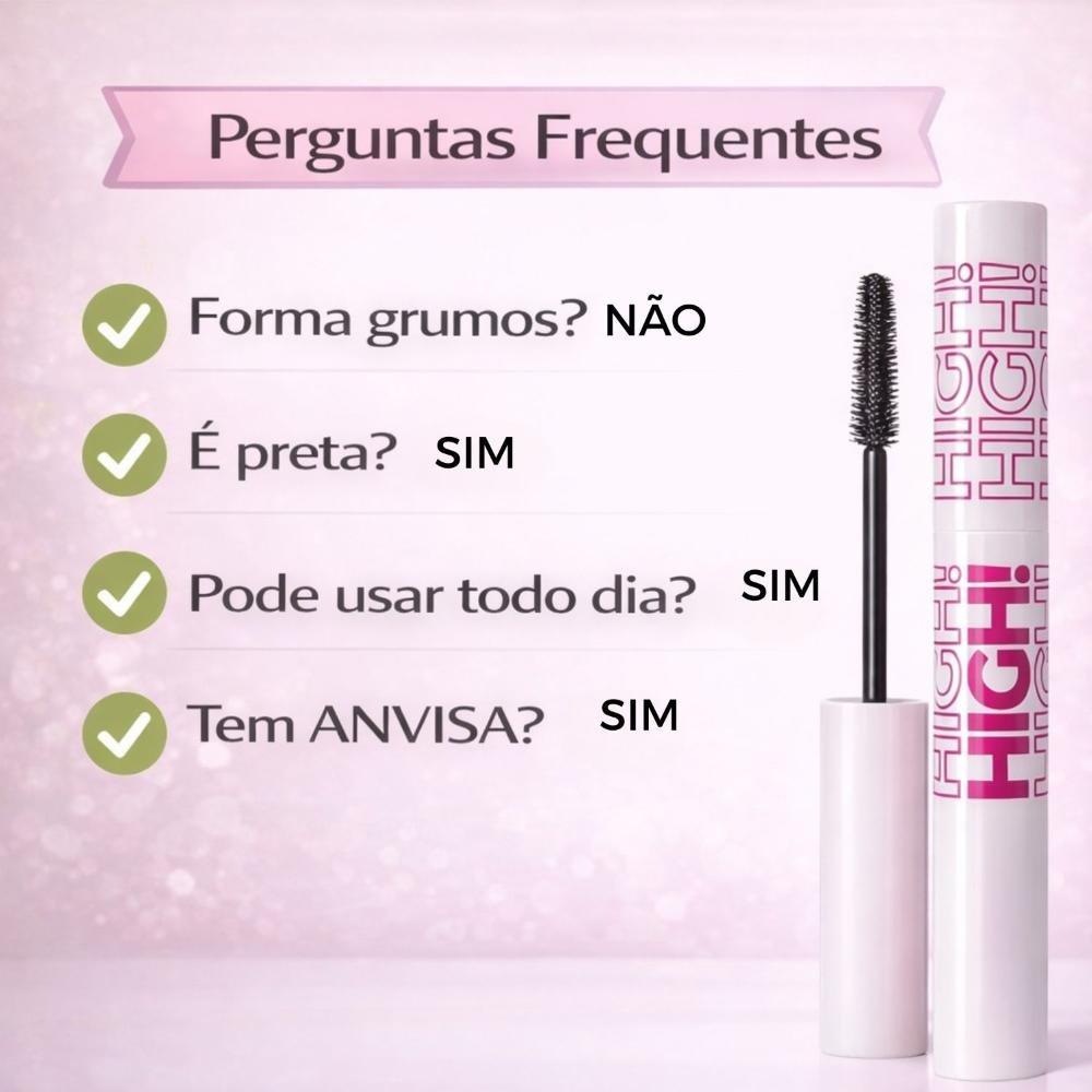 Máscara Para Cílios Ruby Rose The Lash, High! Volume Intenso hb-e2007 Preto 7