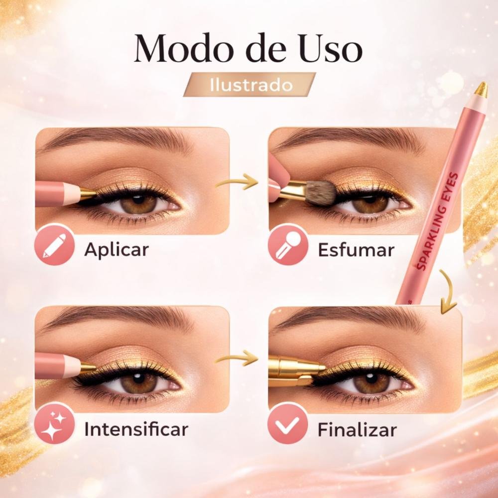 Lápis De Olhos Ruby Rose Sparkling Eyes Goden Years Hb-e2401-1 Goden Years 6