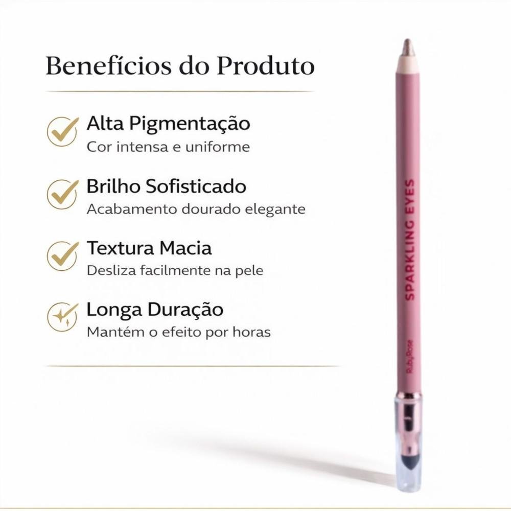 Lápis De Olhos Ruby Rose Sparkling Eyes Copper Liner Hb-e2401-3 Copper Liner 2