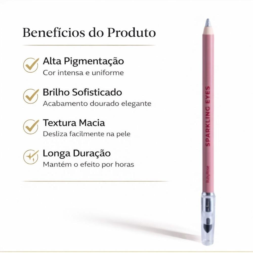 Lápis De Olhos Ruby Rose Sparkling Eyes Silver Rain Hb-e2401-2 Silver Rain 2