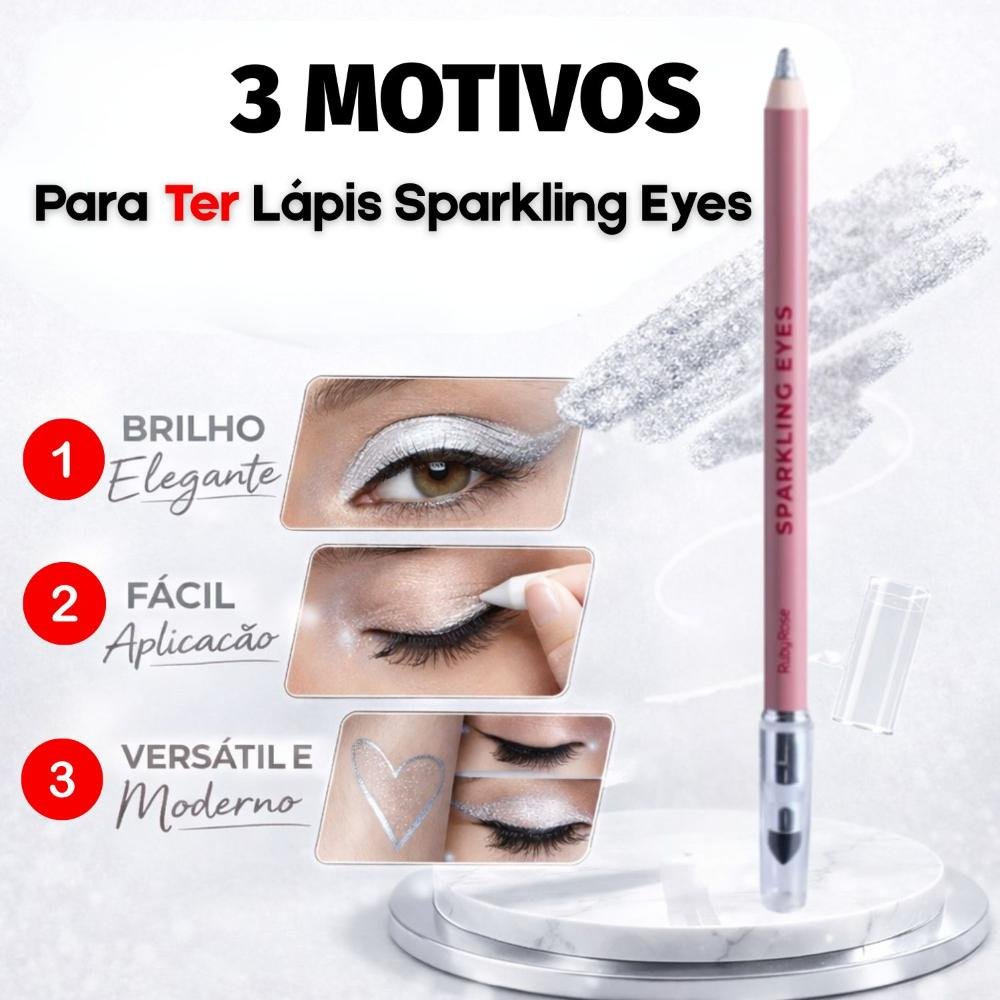 Lápis De Olhos Ruby Rose Sparkling Eyes Silver Rain Hb-e2401-2 Silver Rain 5