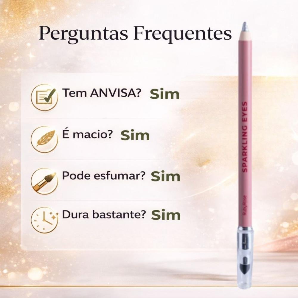 Lápis De Olhos Ruby Rose Sparkling Eyes Silver Rain Hb-e2401-2 Silver Rain 7
