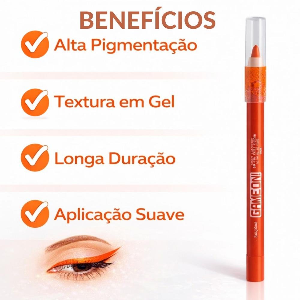 Lápis Colorido Em Gel Para Olhos Ruby Rose Game On Run Hb-2400-5 Run 6