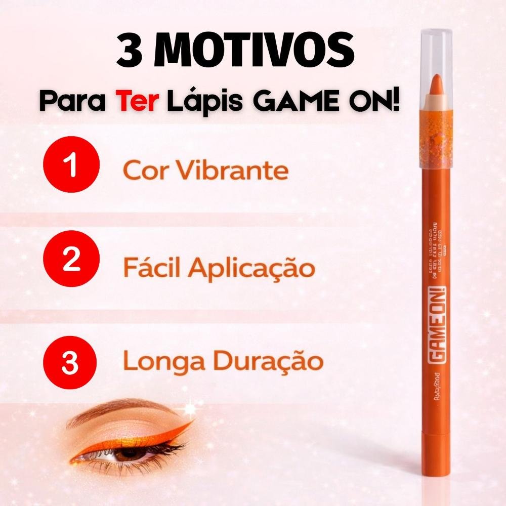 Lápis Colorido Em Gel Para Olhos Ruby Rose Game On Run Hb-2400-5 Run 2