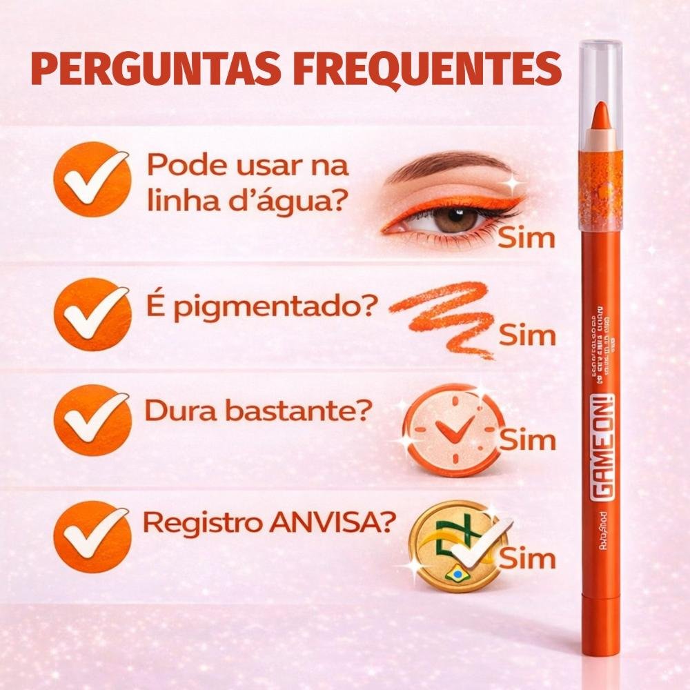 Lápis Colorido Em Gel Para Olhos Ruby Rose Game On Run Hb-2400-5 Run 4