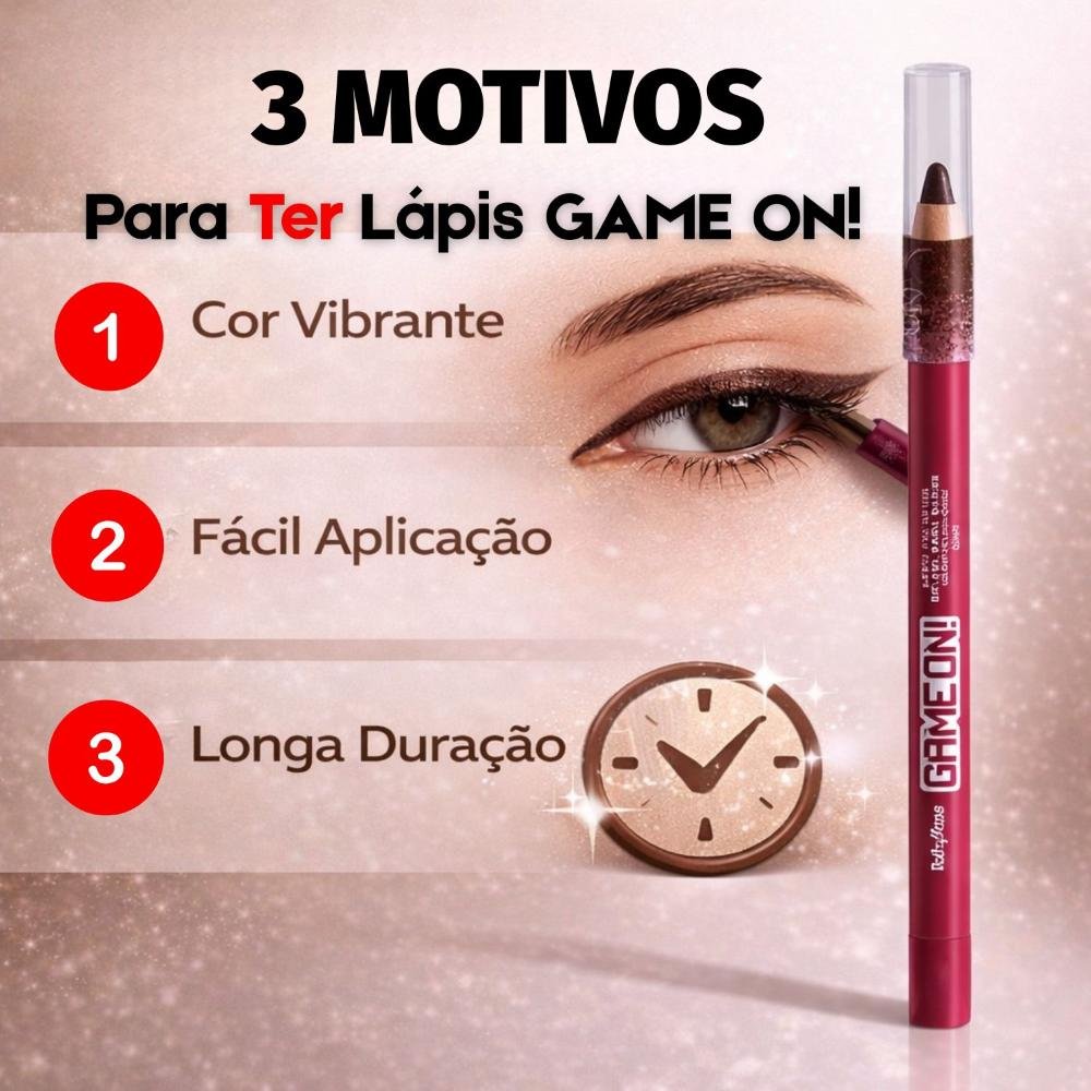 Lápis Colorido Em Gel Para Olhos Ruby Rose Game On Quit Hb-2400-6 Quit 4