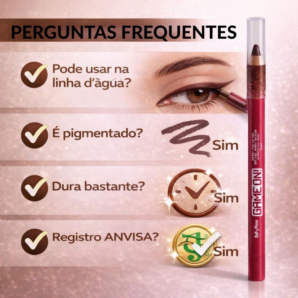 Lápis Colorido Em Gel Para Olhos Ruby Rose Game On Quit Hb-2400-6 Quit 6