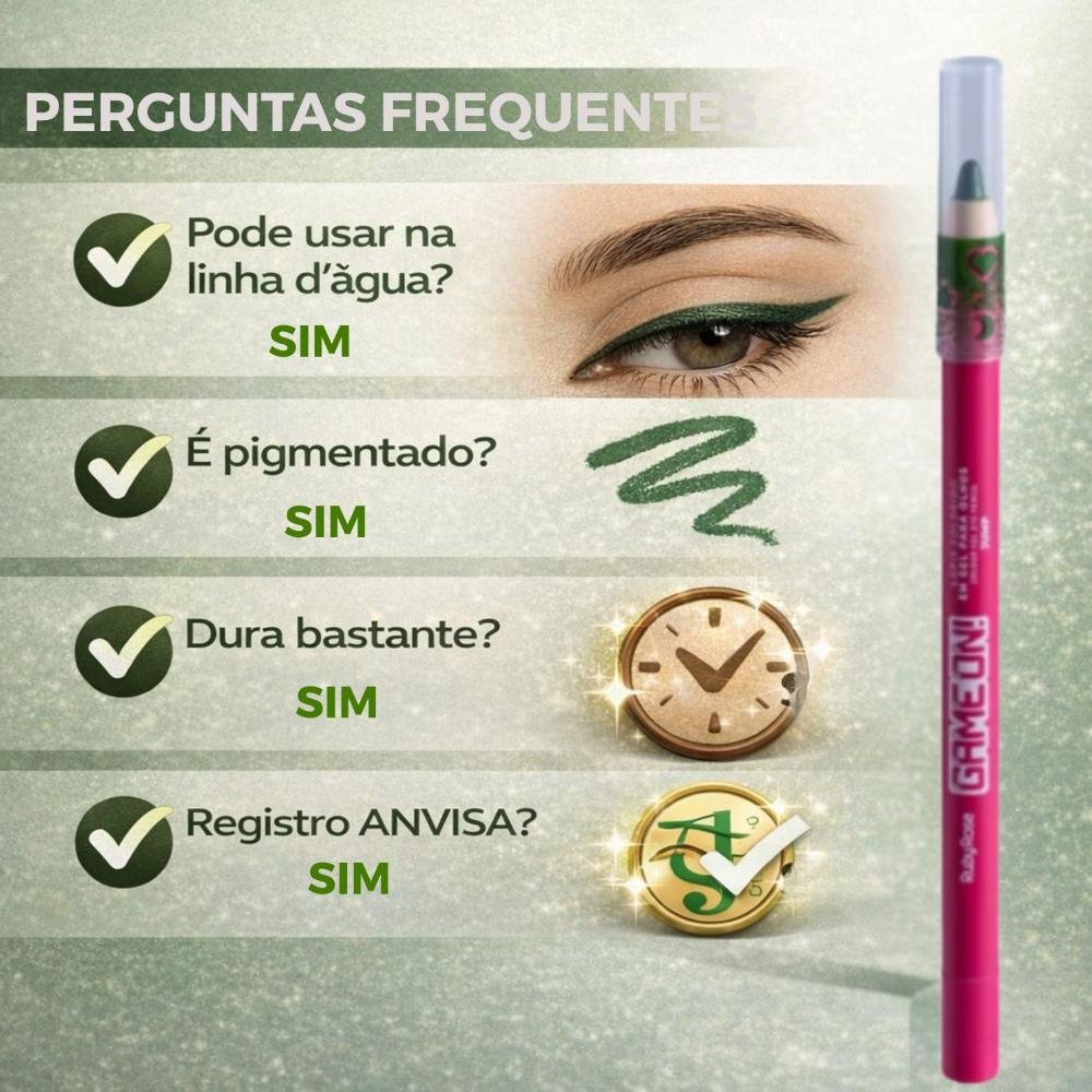Lápis Colorido Em Gel Para Olhos Ruby Rose Game On Jump Hb-2400-2 Jump 6