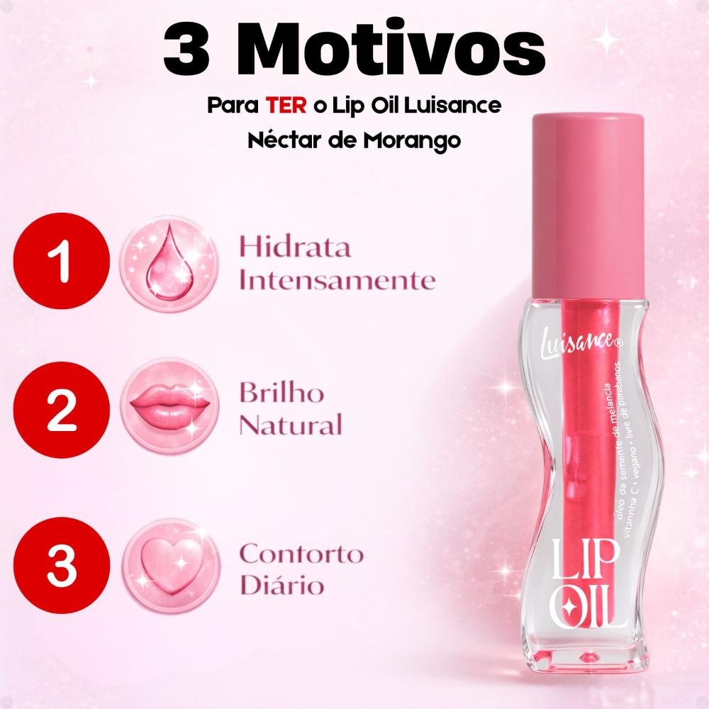 Lip Oil Luisance Néctar De Morango Ref.:L3281 Néctar De Morango 7