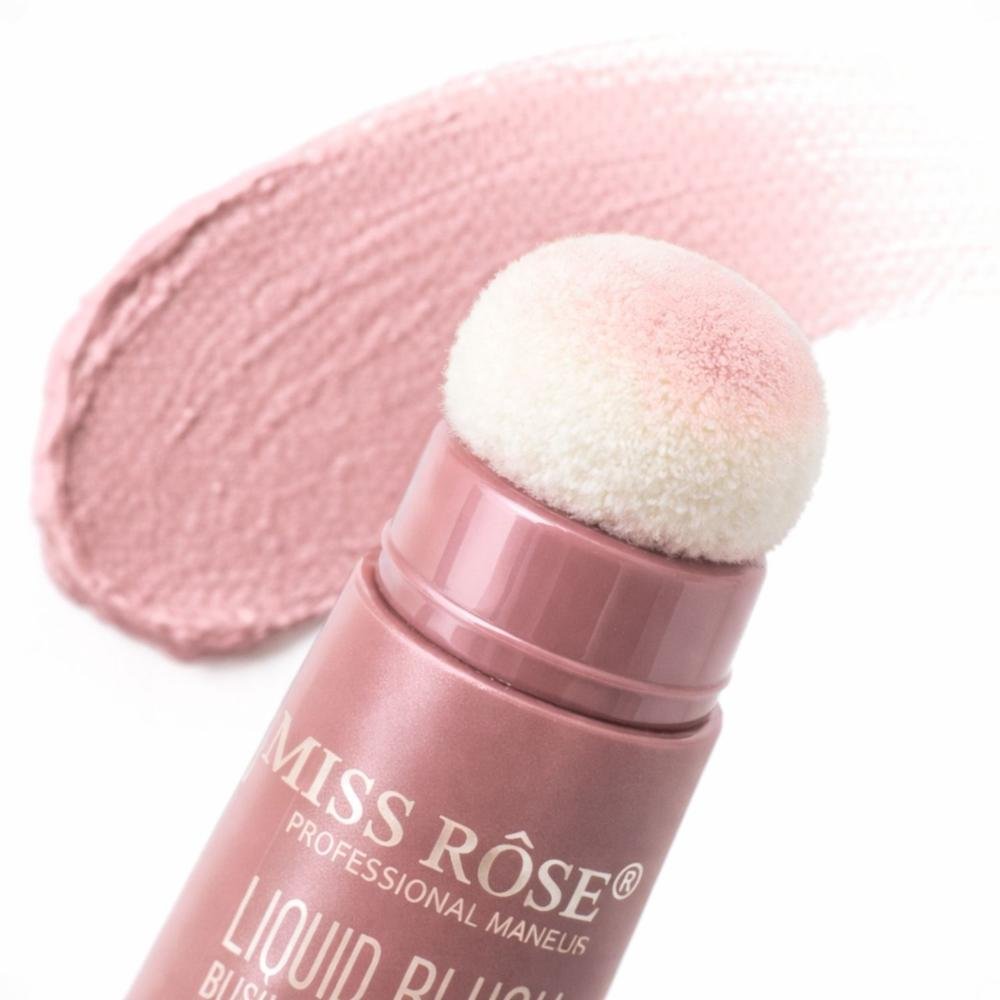 Blush Líquido Com Esponja Miss Rôse Fosco Macio 01 14ml Cor 01 5