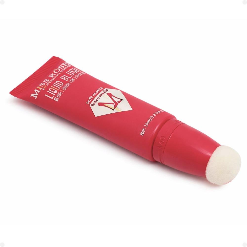 Blush Líquido Com Esponja Miss Rôse Fosco Macio 02 14ml Cor 02 3