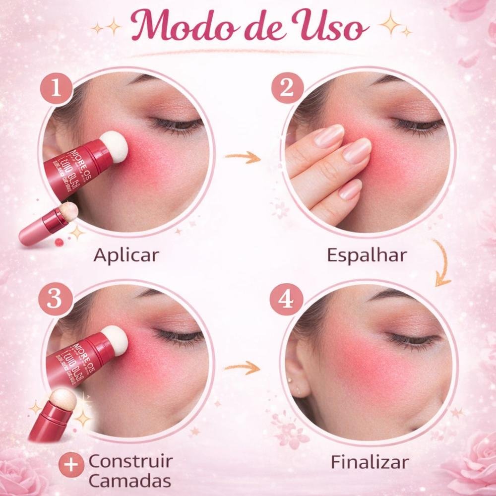 Blush Líquido Com Esponja Miss Rôse Fosco Macio 02 14ml Cor 02 7