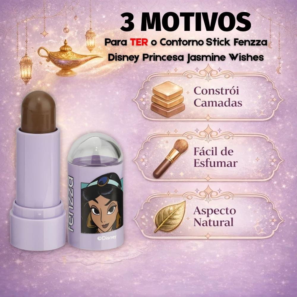Contorno Stick Fenzza Disney Princesa Jasmine Wishes Dis109 Wishes 5