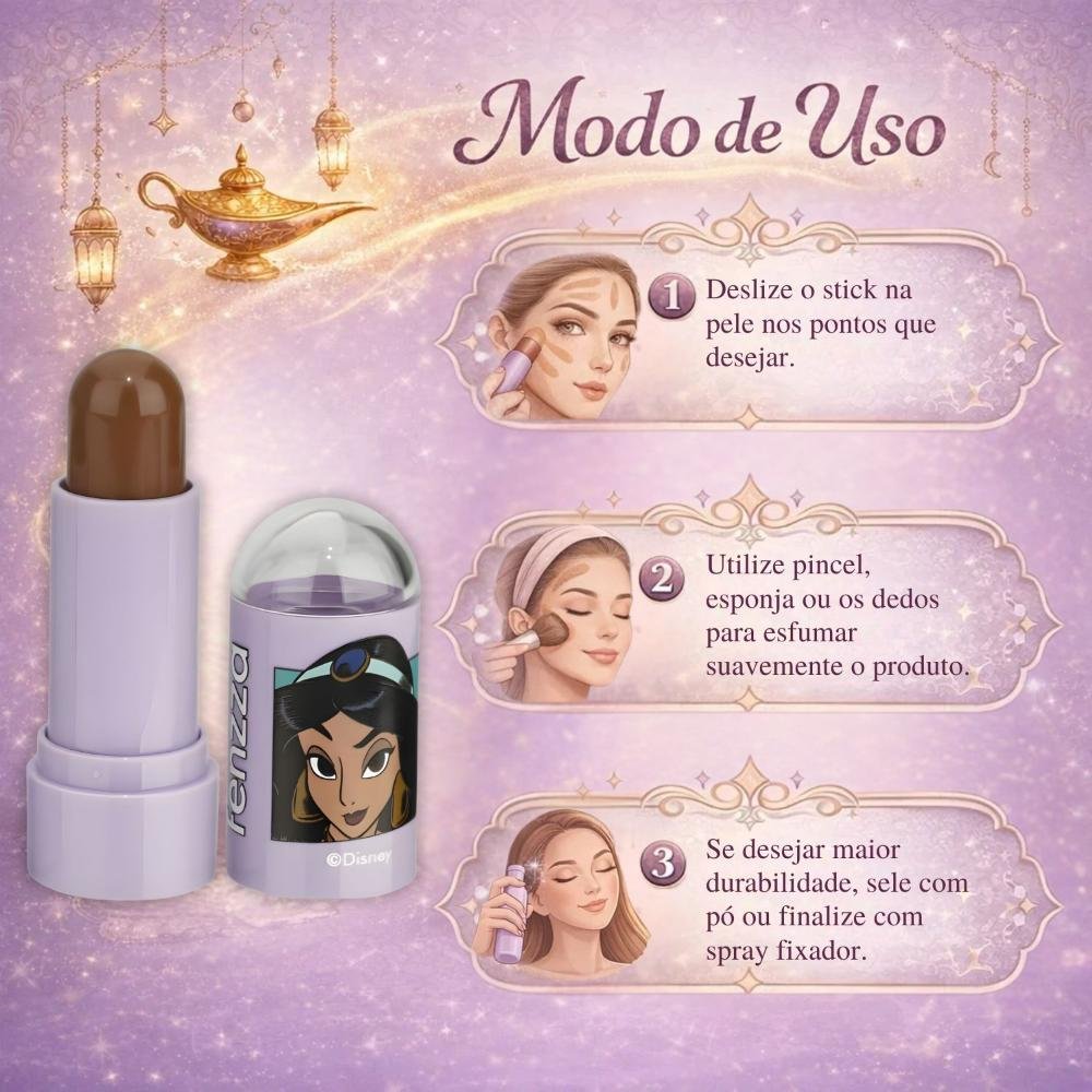 Contorno Stick Fenzza Disney Princesa Jasmine Cave Dis109 Cave 5