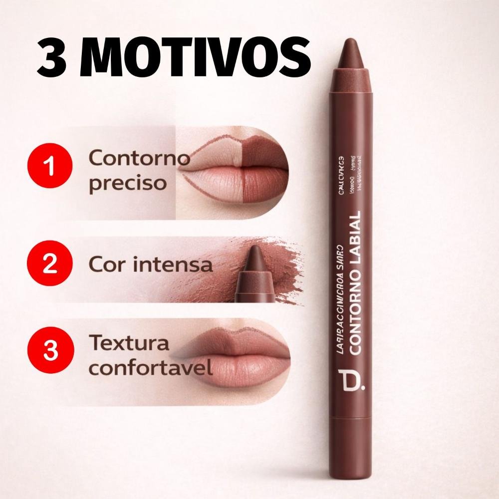 Lápis Para Contorno Labial Dailus Apontável Cacau Cacau 5