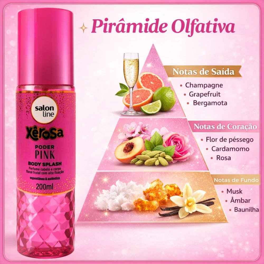 Body Splash Cabelo e Corpo Salon Line Xêrosa Poder Pink 200ml 200ml 3