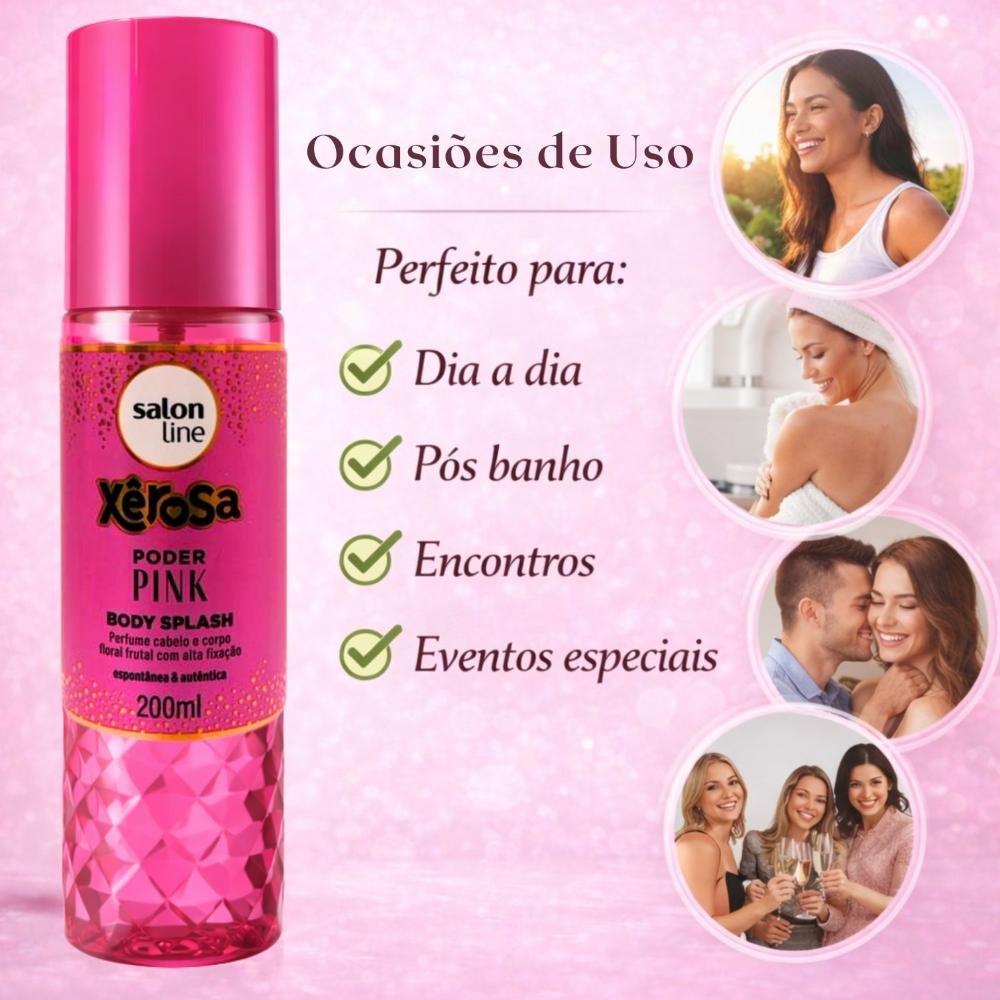 Body Splash Cabelo e Corpo Salon Line Xêrosa Poder Pink 200ml 200ml 4