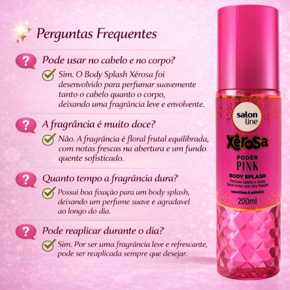 Body Splash Cabelo e Corpo Salon Line Xêrosa Poder Pink 200ml 200ml 9