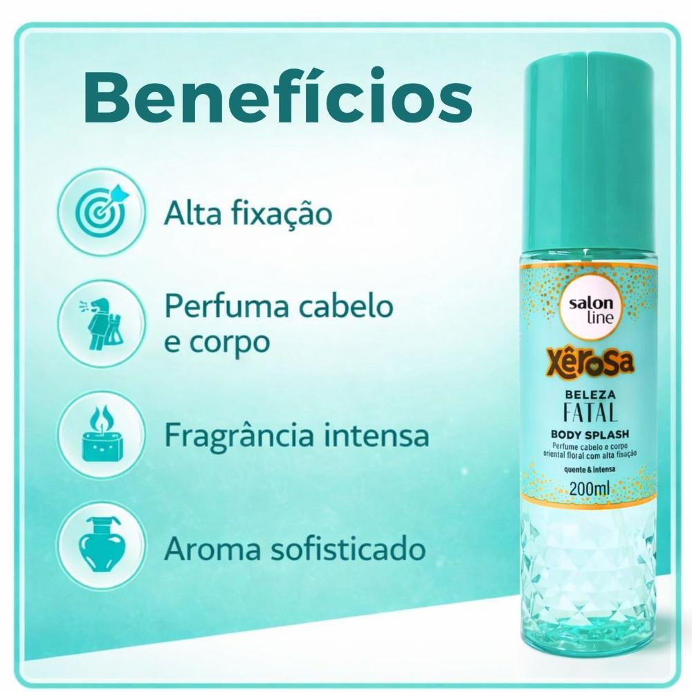 Body Splash Cabelo e Corpo Salon Line Xêrosa Beleza Fatal 200ml  200ml 2